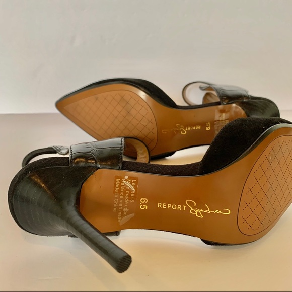 NWOT Report Signature black suede heels SZ 6.5 - Picture 4 of 5